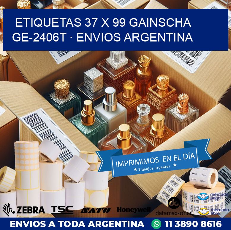 ETIQUETAS 37 x 99 GAINSCHA GE-2406T · ENVIOS ARGENTINA