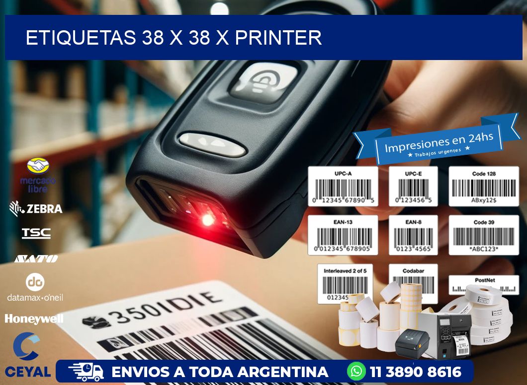 ETIQUETAS 38 x 38 X PRINTER