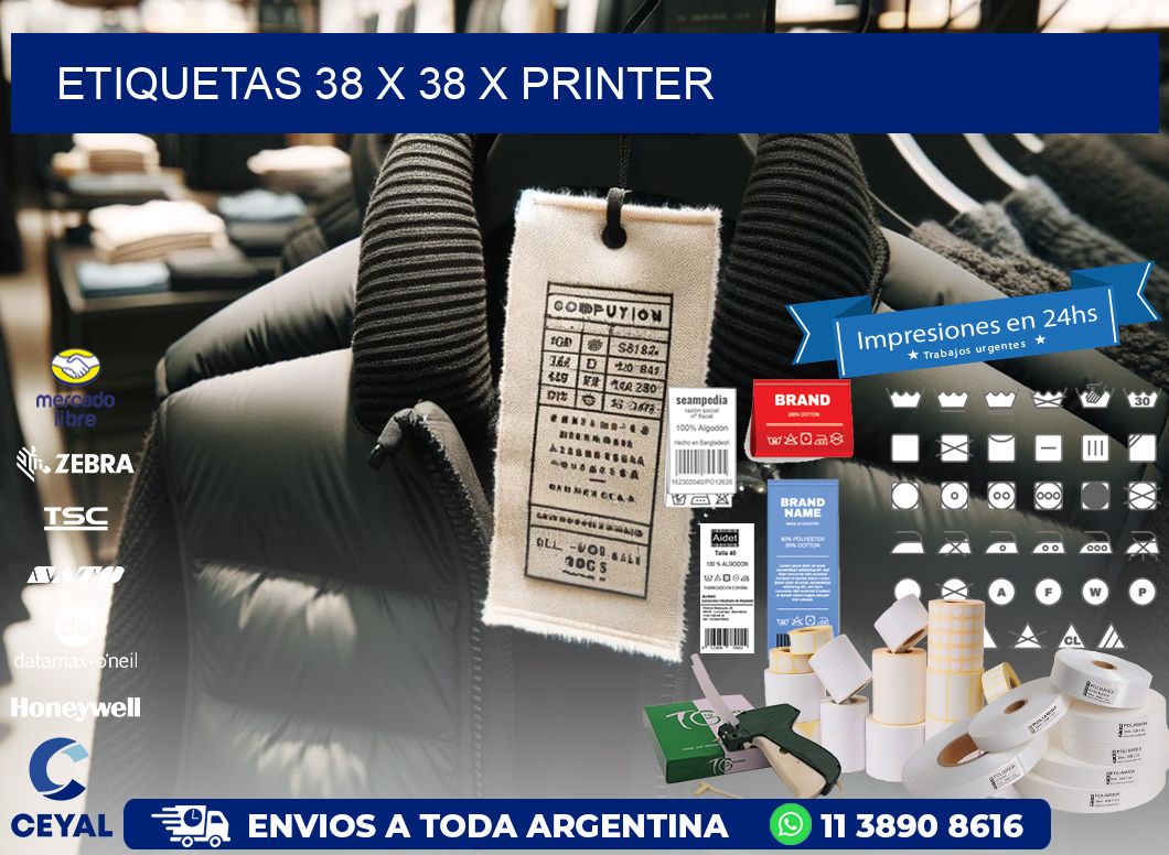 ETIQUETAS 38 x 38 X PRINTER