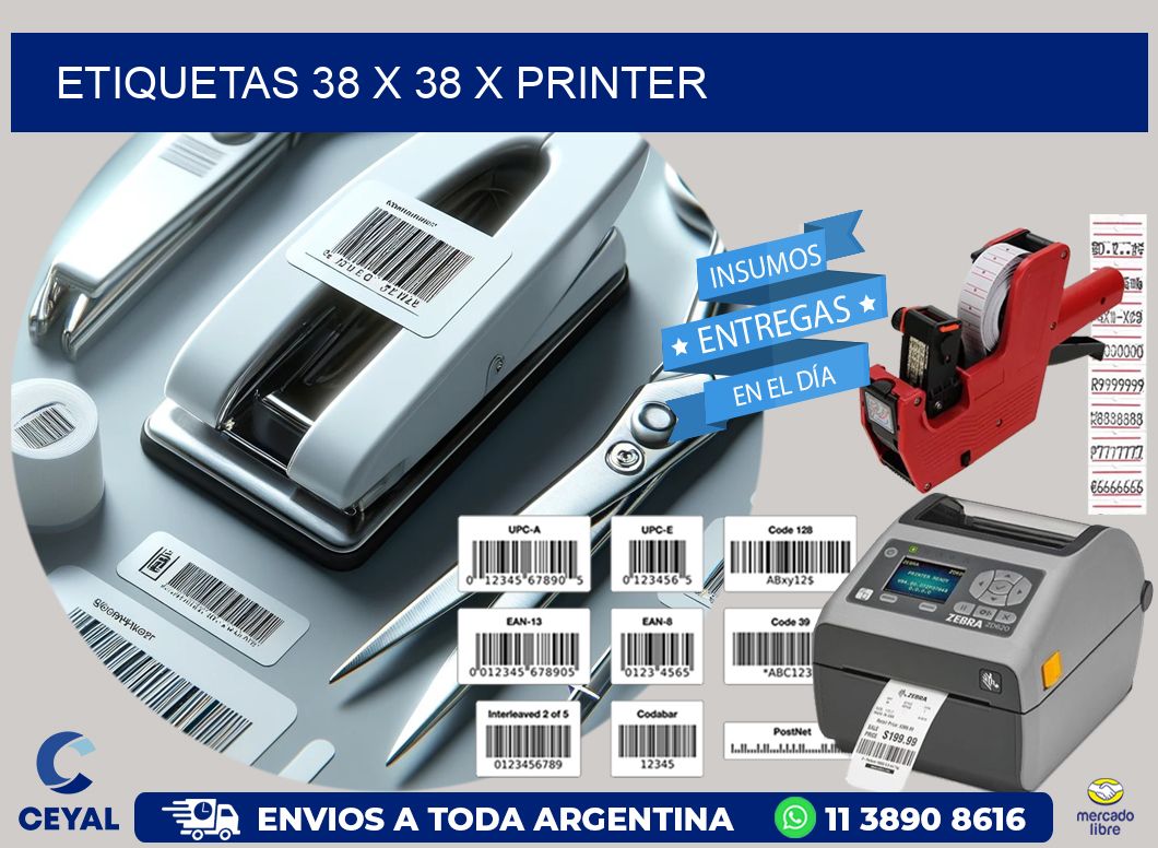 ETIQUETAS 38 x 38 X PRINTER
