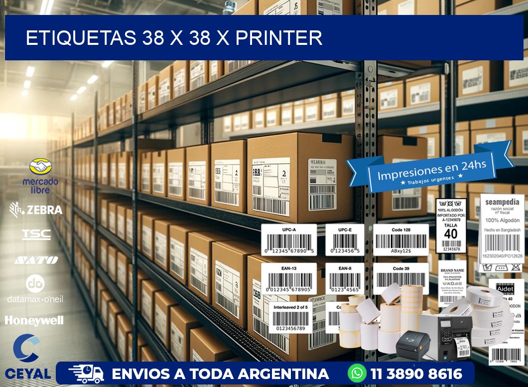 ETIQUETAS 38 x 38 X PRINTER