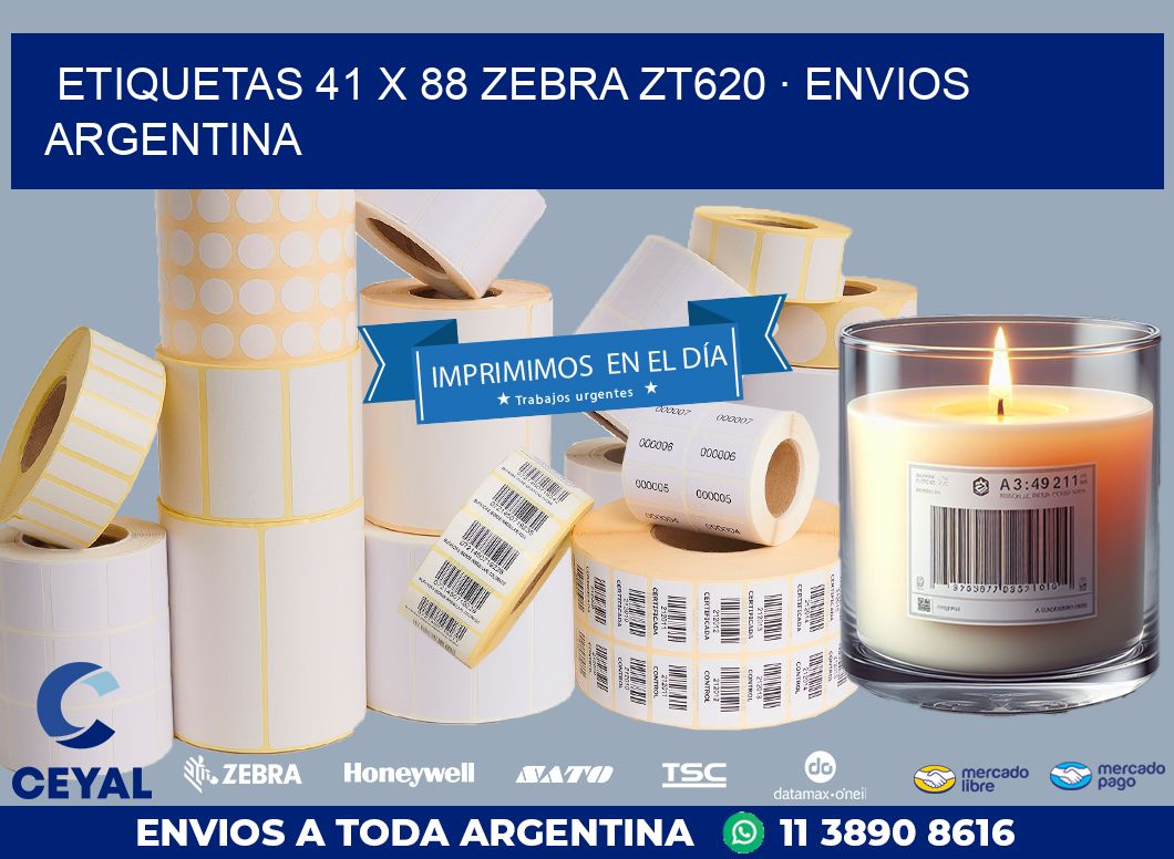 ETIQUETAS 41 x 88 ZEBRA ZT620 · ENVIOS ARGENTINA
