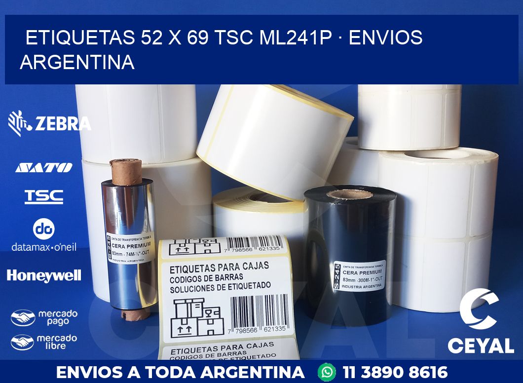 ETIQUETAS 52 x 69 TSC ML241P · ENVIOS ARGENTINA