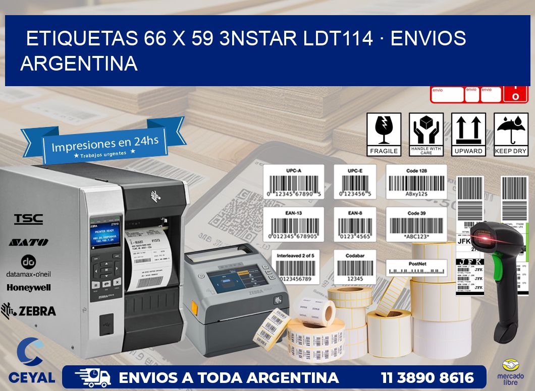 ETIQUETAS 66 x 59 3NSTAR LDT114 · ENVIOS ARGENTINA