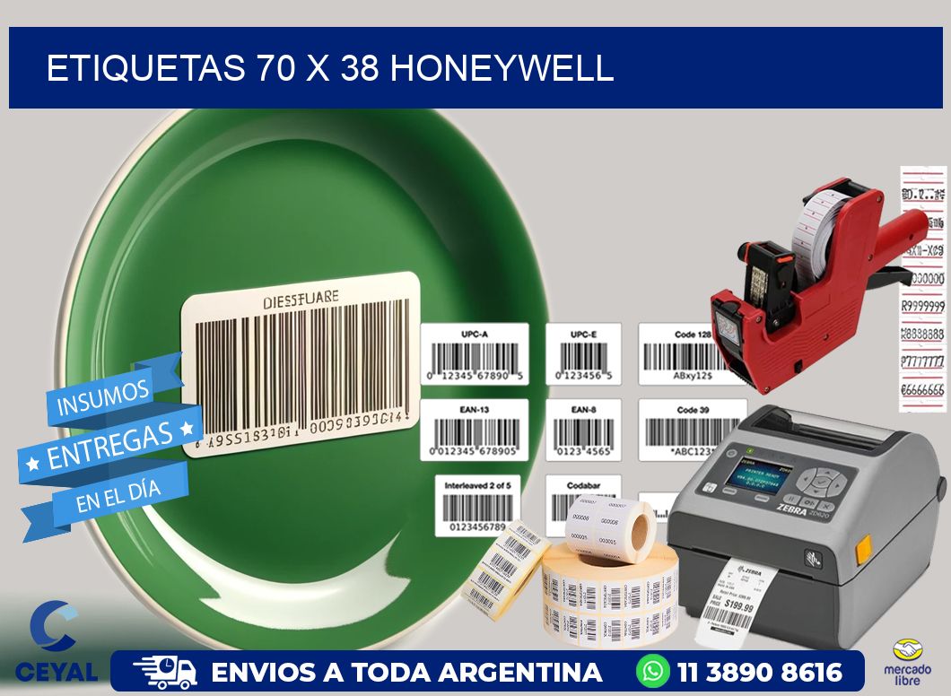 ETIQUETAS 70 x 38 HONEYWELL