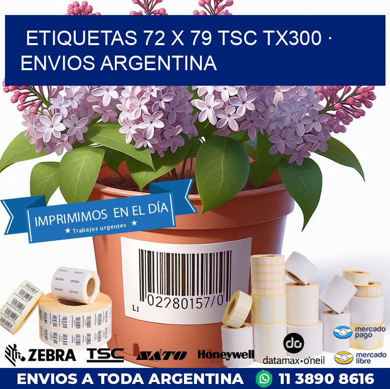 ETIQUETAS 72 x 79 TSC TX300 · ENVIOS ARGENTINA