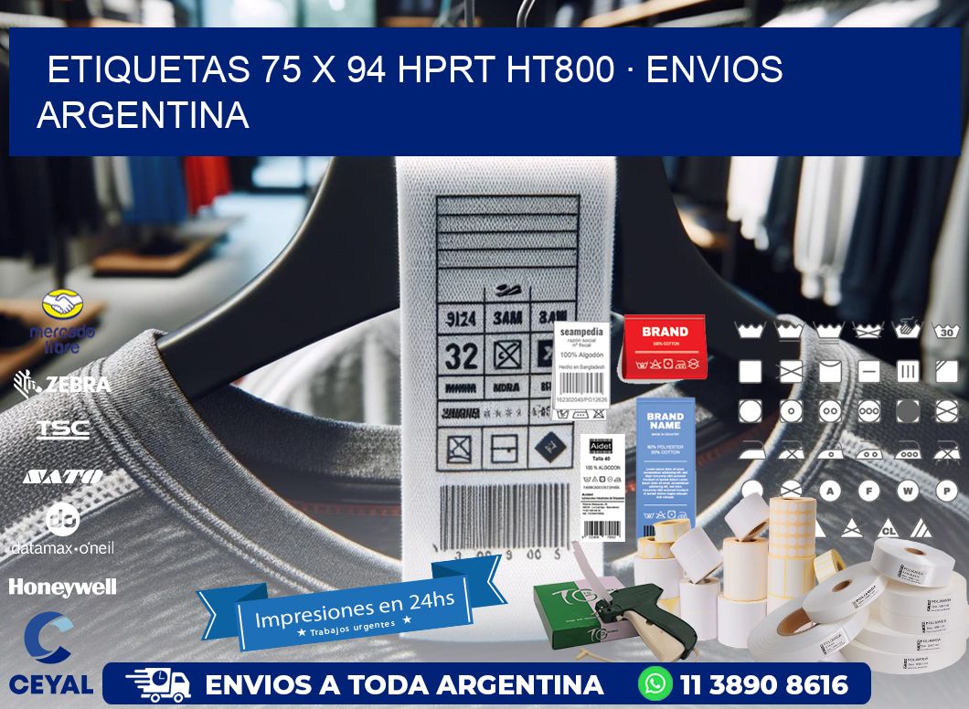 ETIQUETAS 75 x 94 HPRT HT800 · ENVIOS ARGENTINA