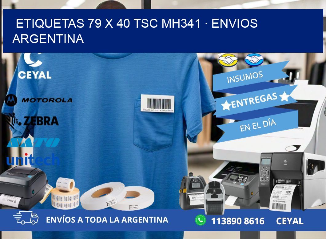 ETIQUETAS 79 x 40 TSC MH341 · ENVIOS ARGENTINA