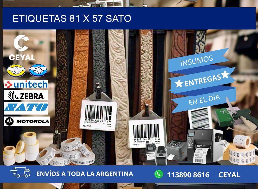 ETIQUETAS 81 x 57 SATO