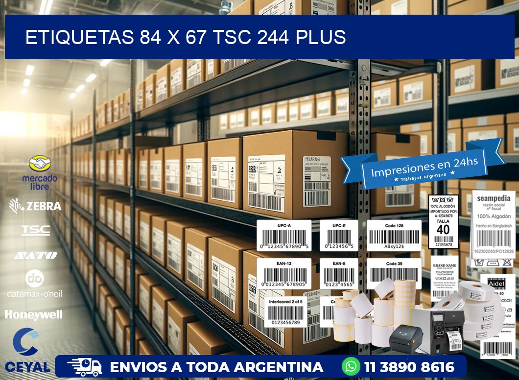 ETIQUETAS 84 x 67 TSC 244 PLUS