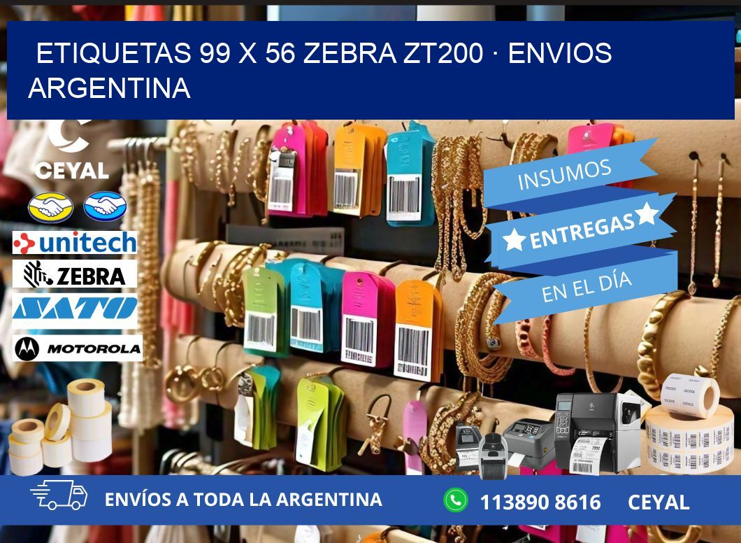 ETIQUETAS 99 x 56 ZEBRA ZT200 · ENVIOS ARGENTINA