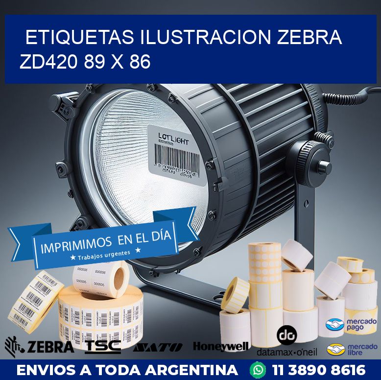 ETIQUETAS ILUSTRACION ZEBRA ZD420 89 x 86