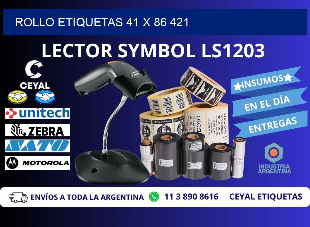 Rollo etiquetas 41 x 86 421