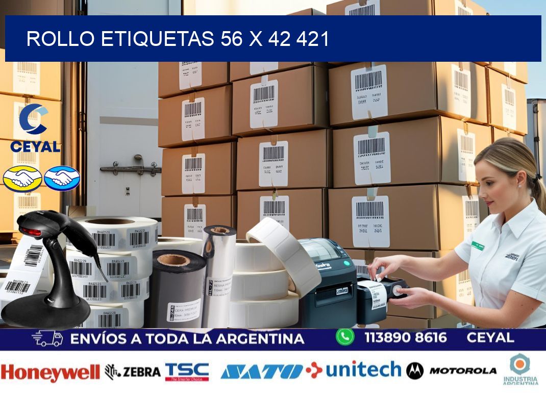 Rollo etiquetas 56 x 42 421