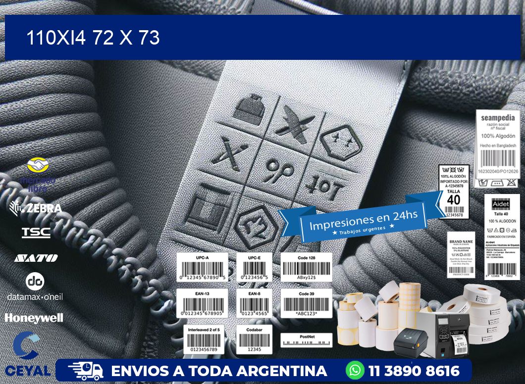 110Xi4 72 x 73