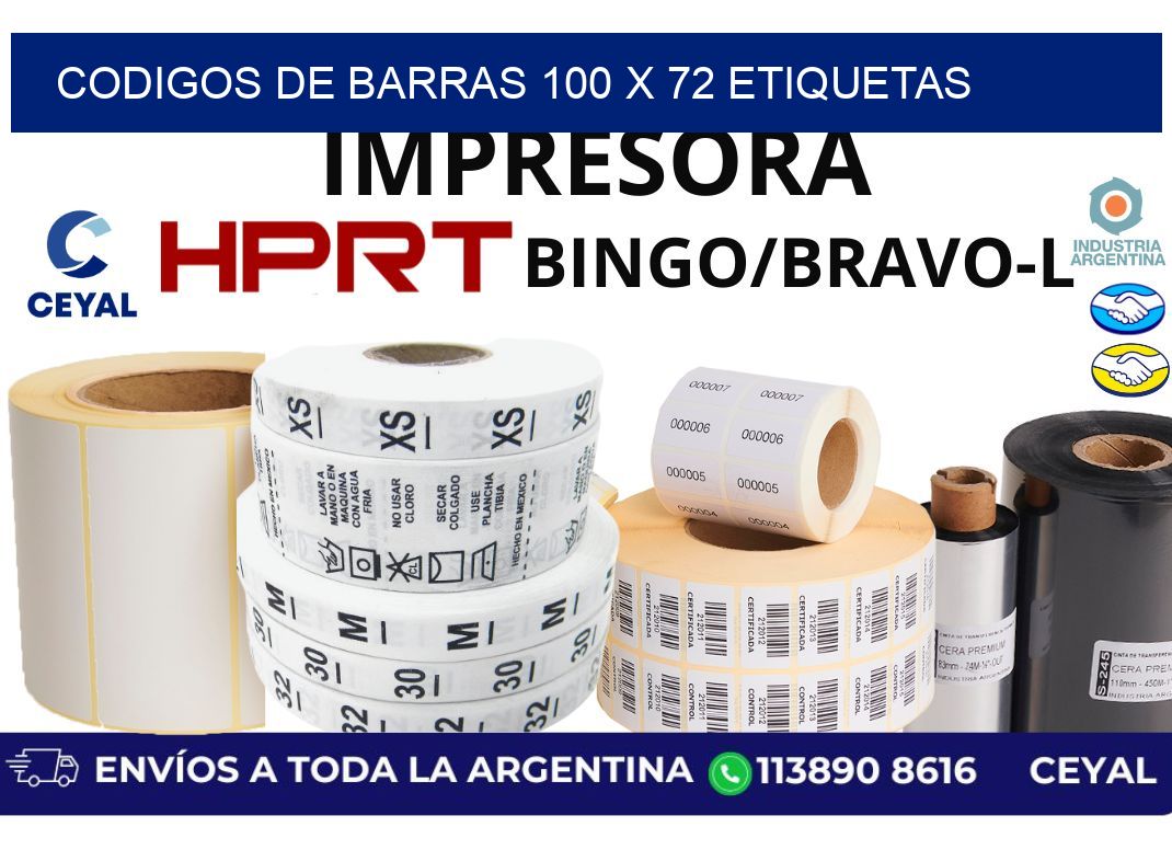 codigos de barras 100 x 72 etiquetas