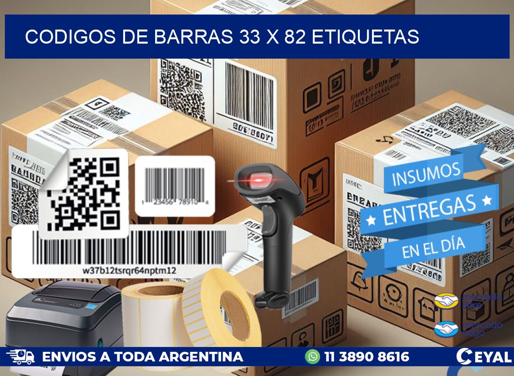 codigos de barras 33 x 82 etiquetas