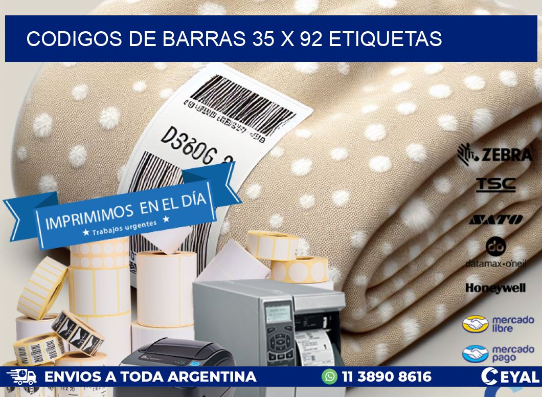codigos de barras 35 x 92 etiquetas