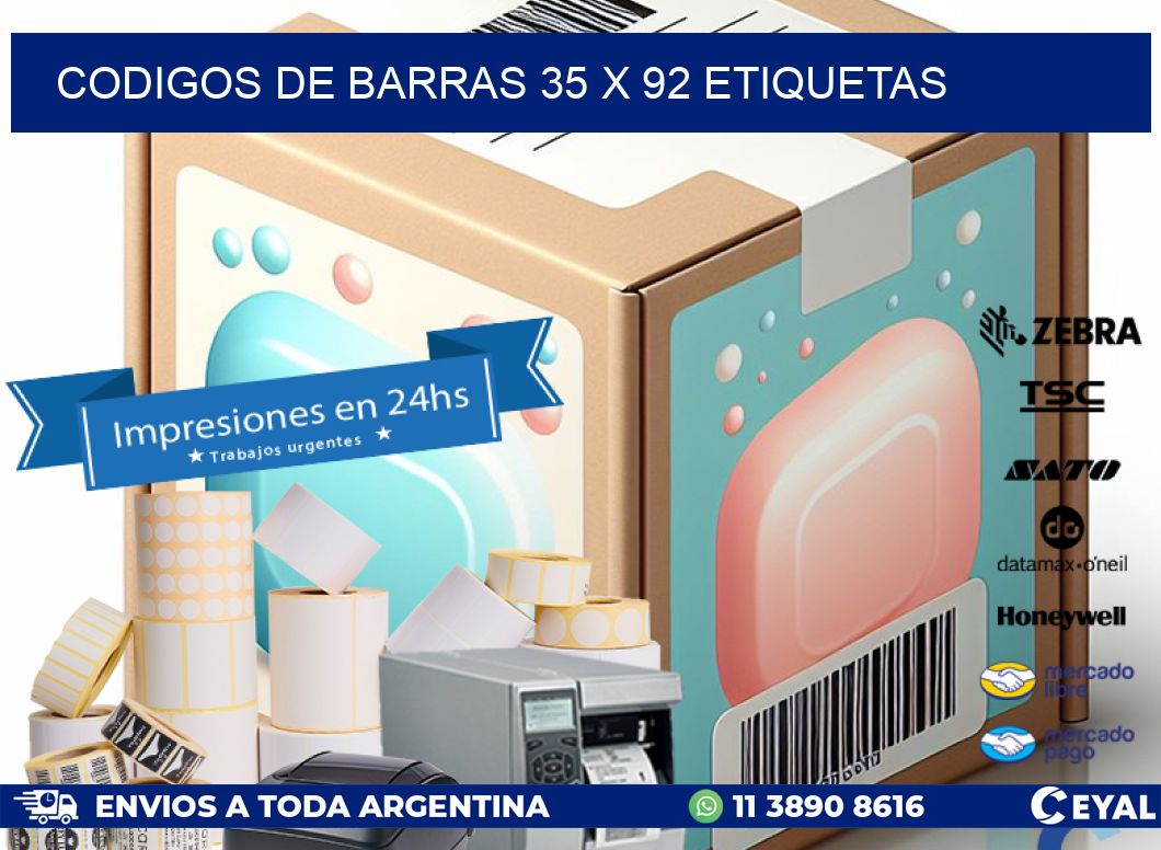 codigos de barras 35 x 92 etiquetas