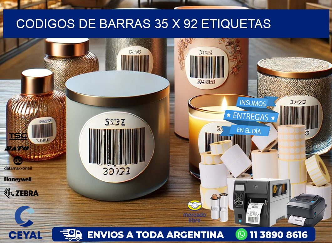 codigos de barras 35 x 92 etiquetas