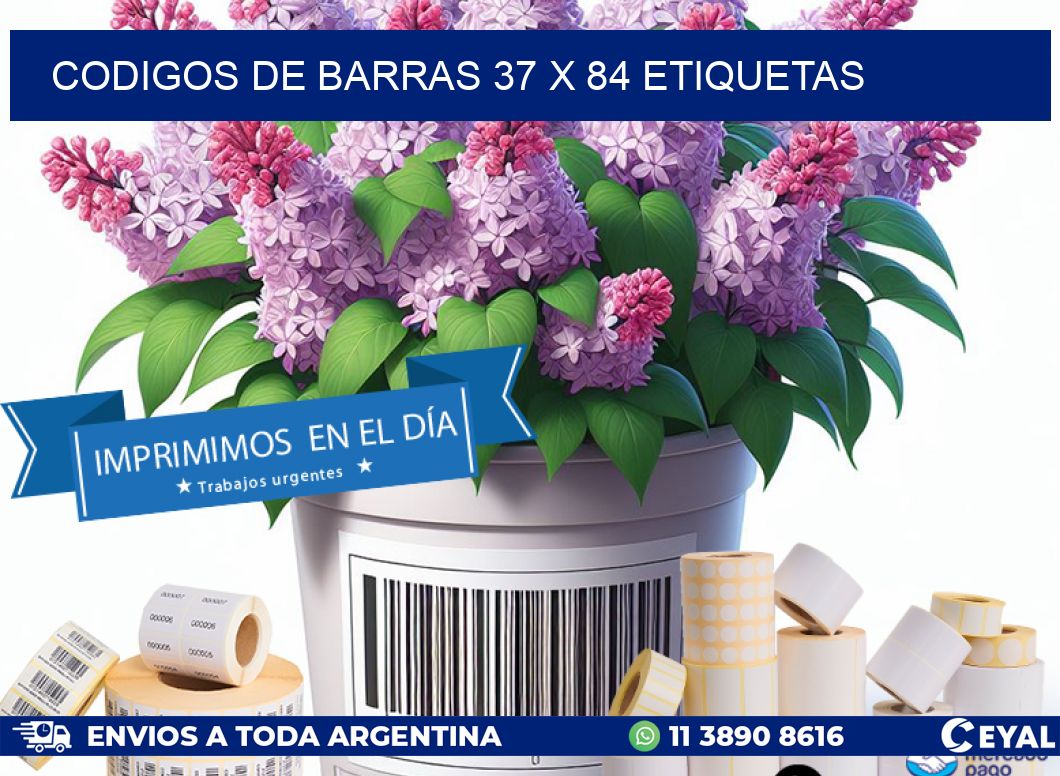 codigos de barras 37 x 84 etiquetas