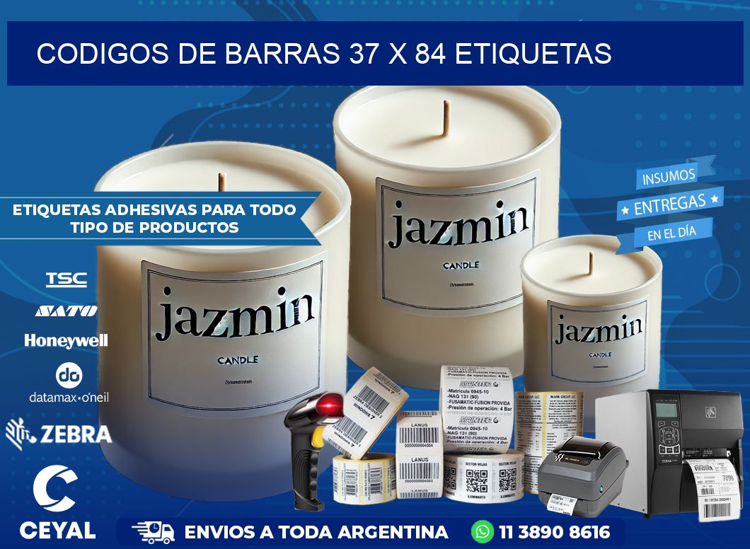 codigos de barras 37 x 84 etiquetas