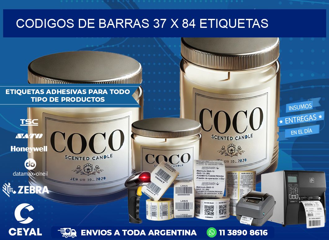 codigos de barras 37 x 84 etiquetas