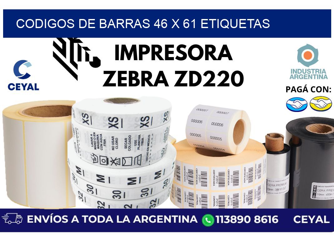 codigos de barras 46 x 61 etiquetas