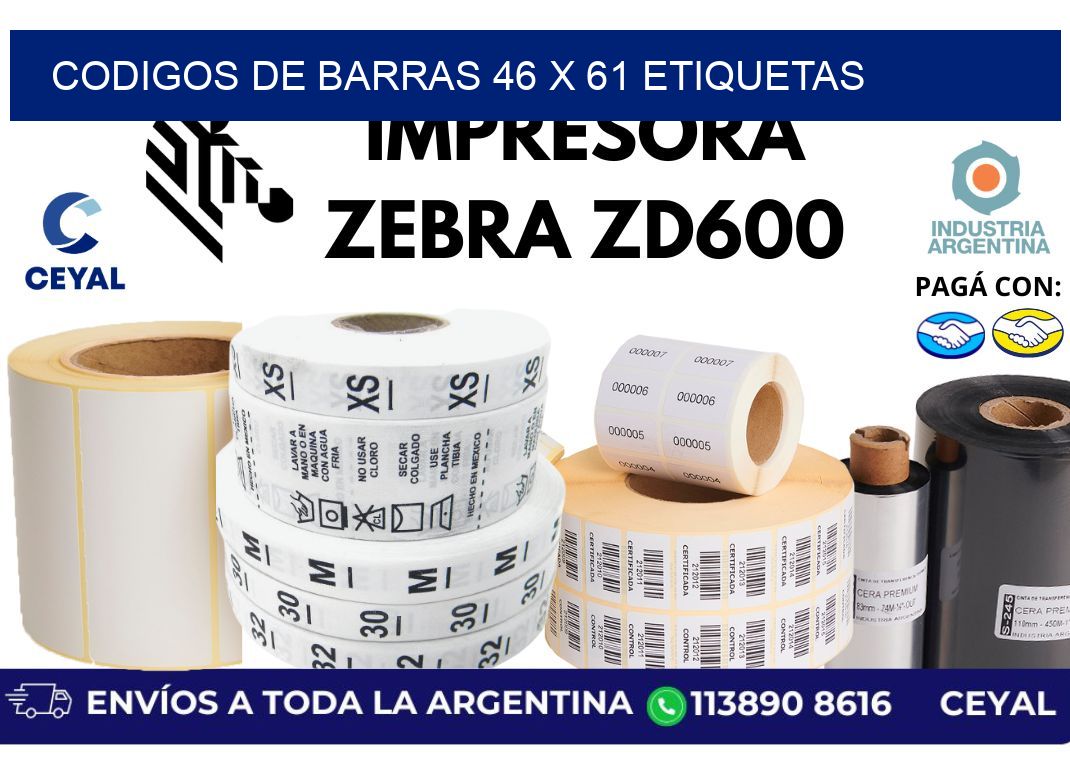 codigos de barras 46 x 61 etiquetas