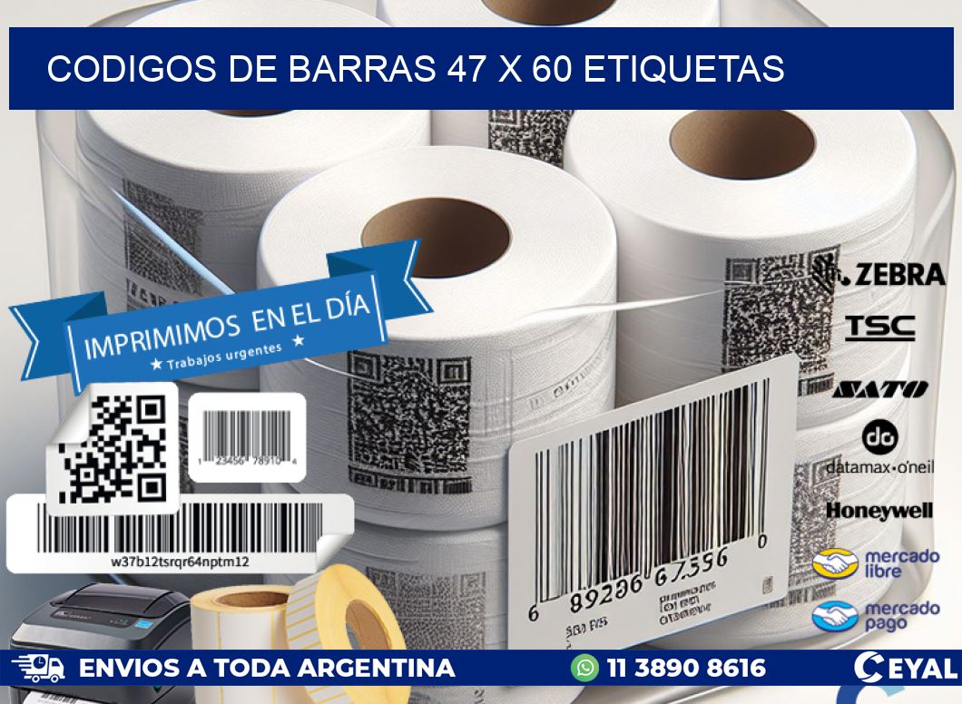 codigos de barras 47 x 60 etiquetas