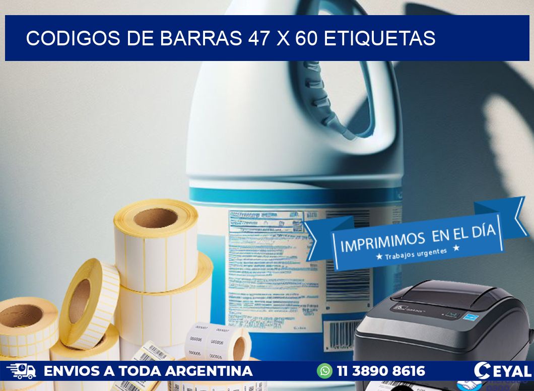 codigos de barras 47 x 60 etiquetas