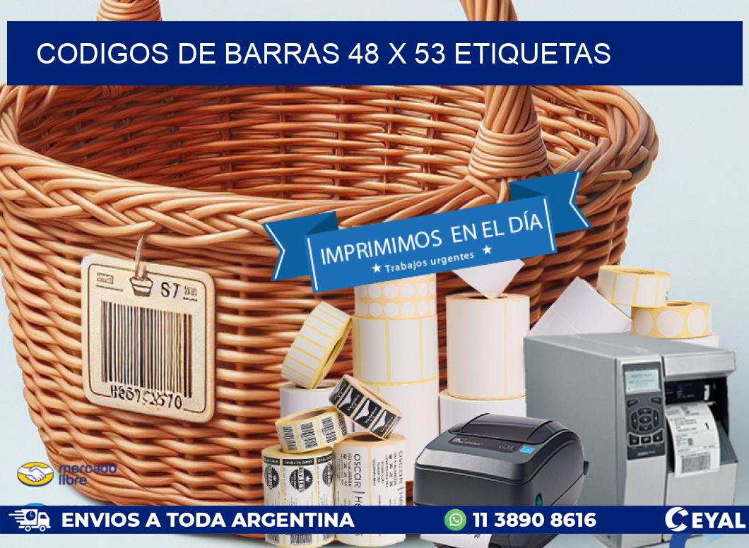 codigos de barras 48 x 53 etiquetas