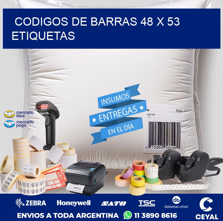 codigos de barras 48 x 53 etiquetas