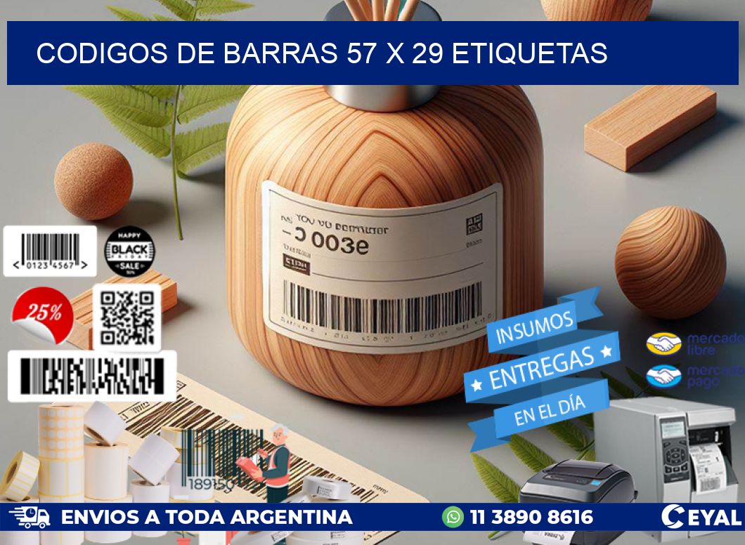 codigos de barras 57 x 29 etiquetas