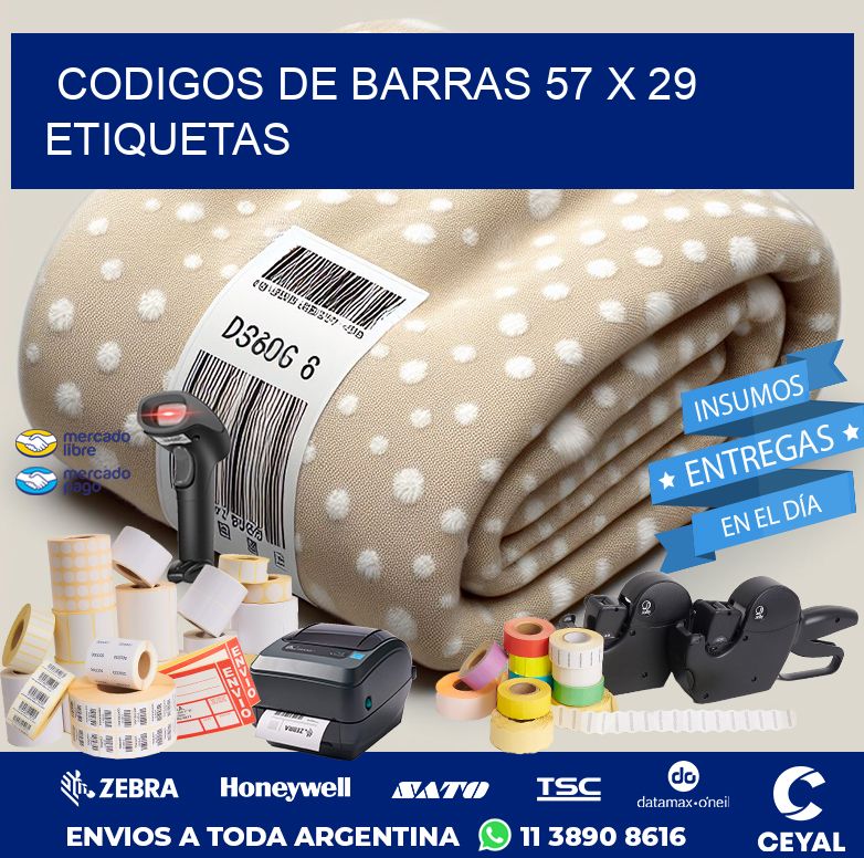 codigos de barras 57 x 29 etiquetas