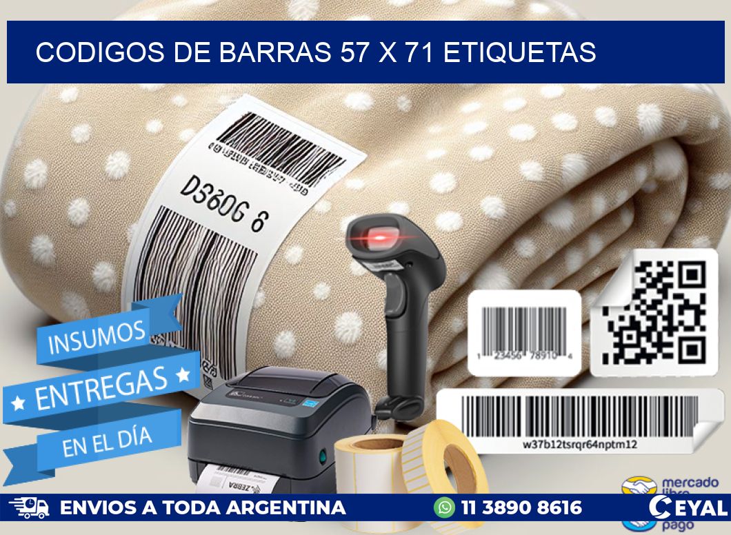 codigos de barras 57 x 71 etiquetas