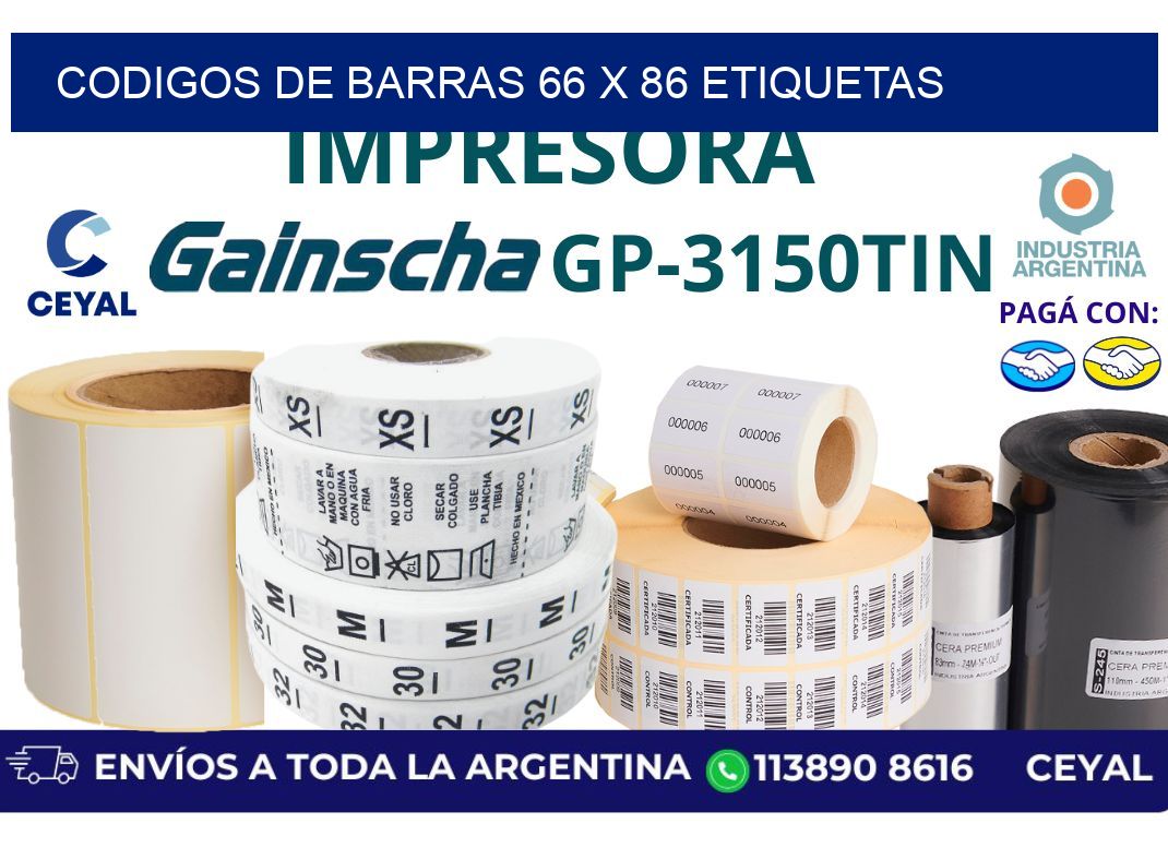codigos de barras 66 x 86 etiquetas