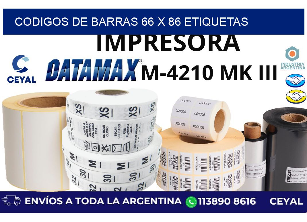 codigos de barras 66 x 86 etiquetas