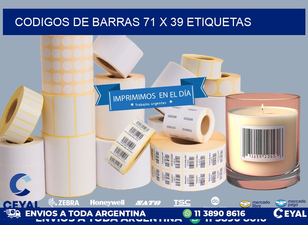 codigos de barras 71 x 39 etiquetas