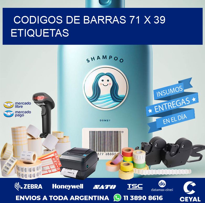 codigos de barras 71 x 39 etiquetas