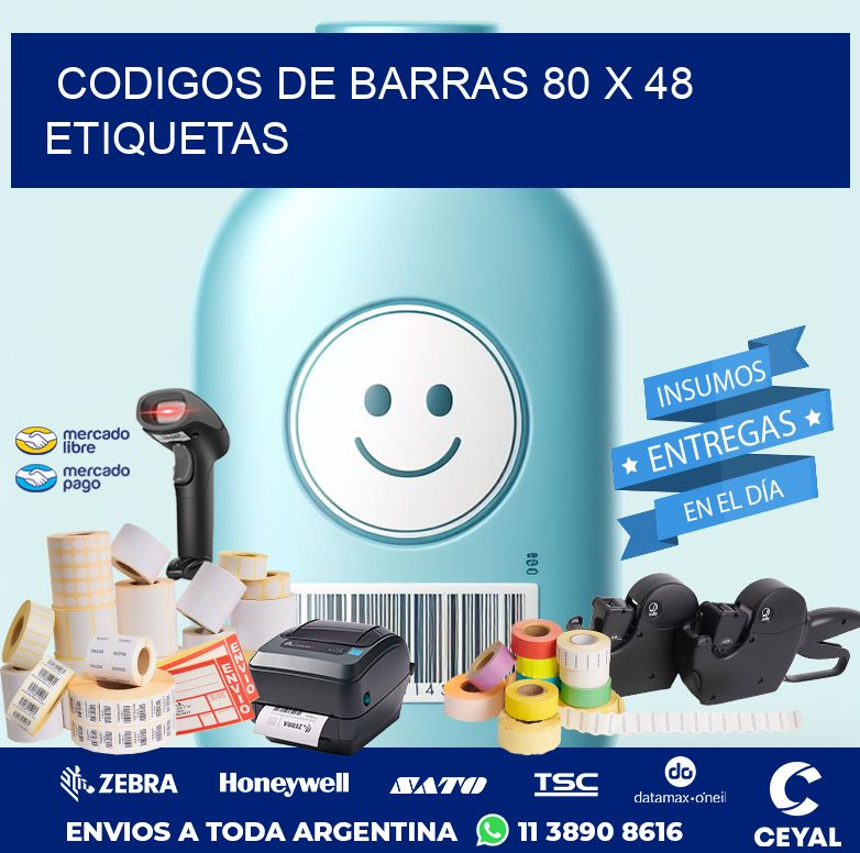 codigos de barras 80 x 48 etiquetas