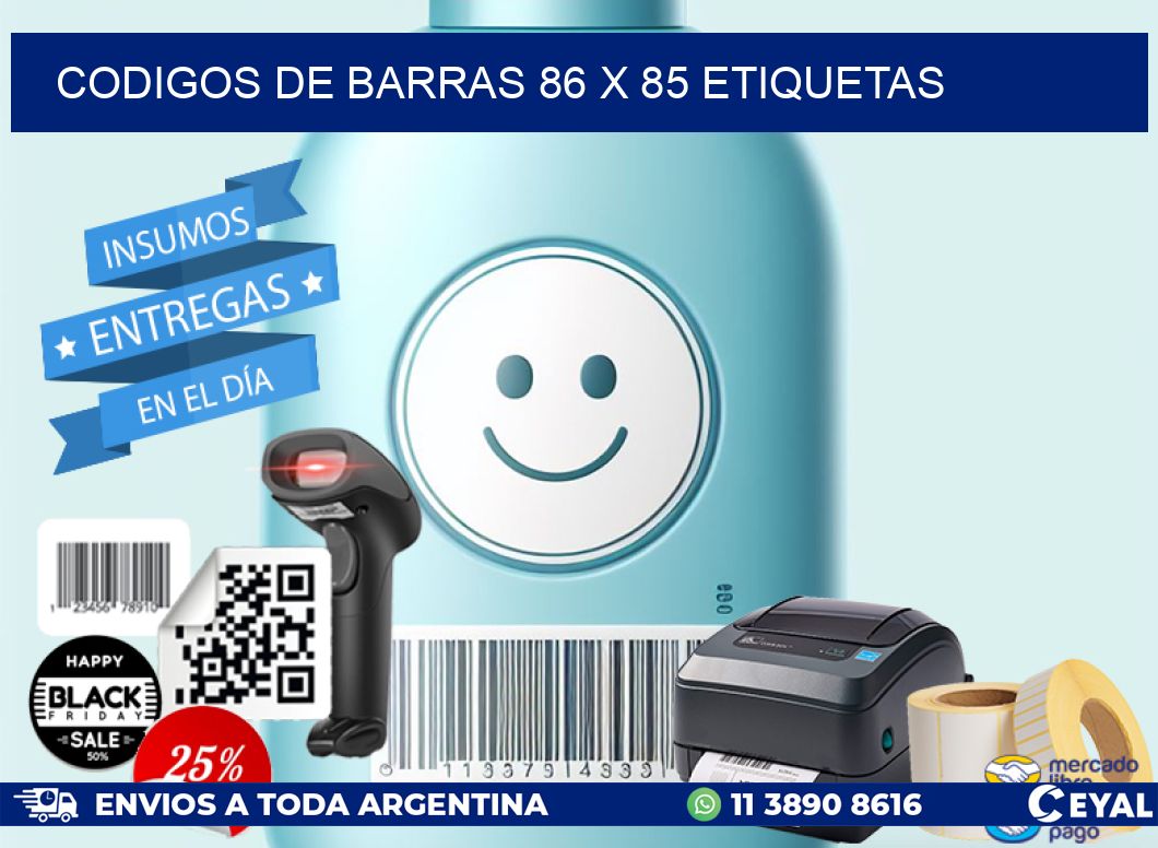 codigos de barras 86 x 85 etiquetas