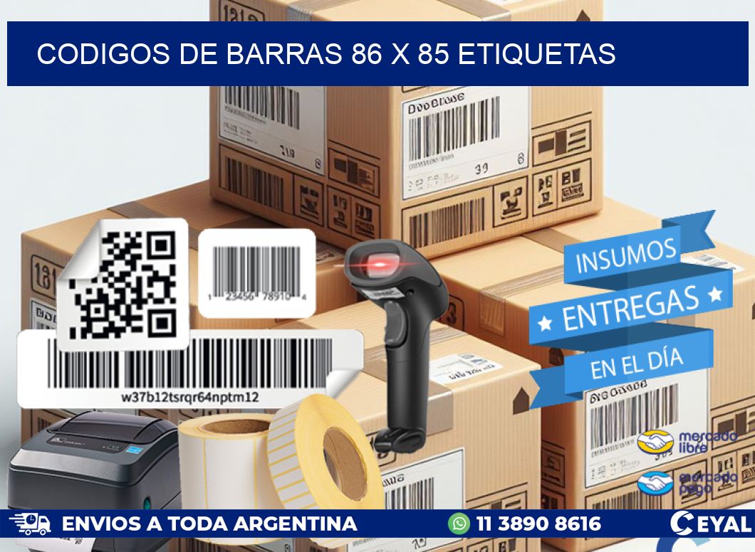 codigos de barras 86 x 85 etiquetas