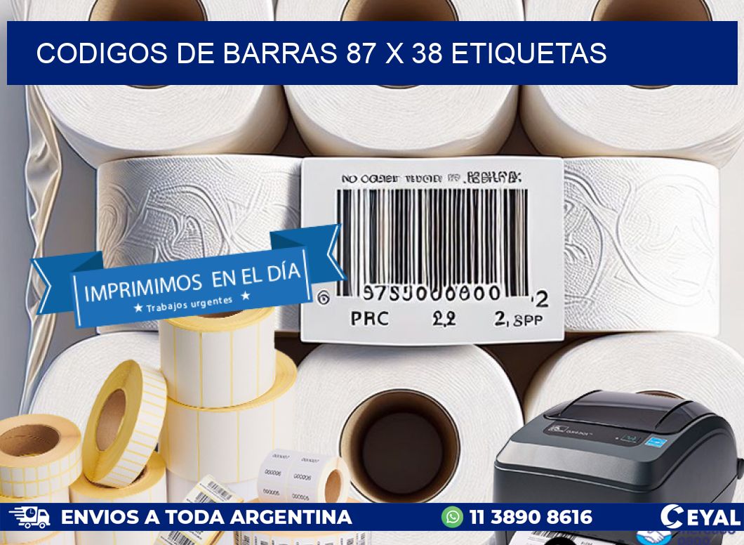 codigos de barras 87 x 38 etiquetas