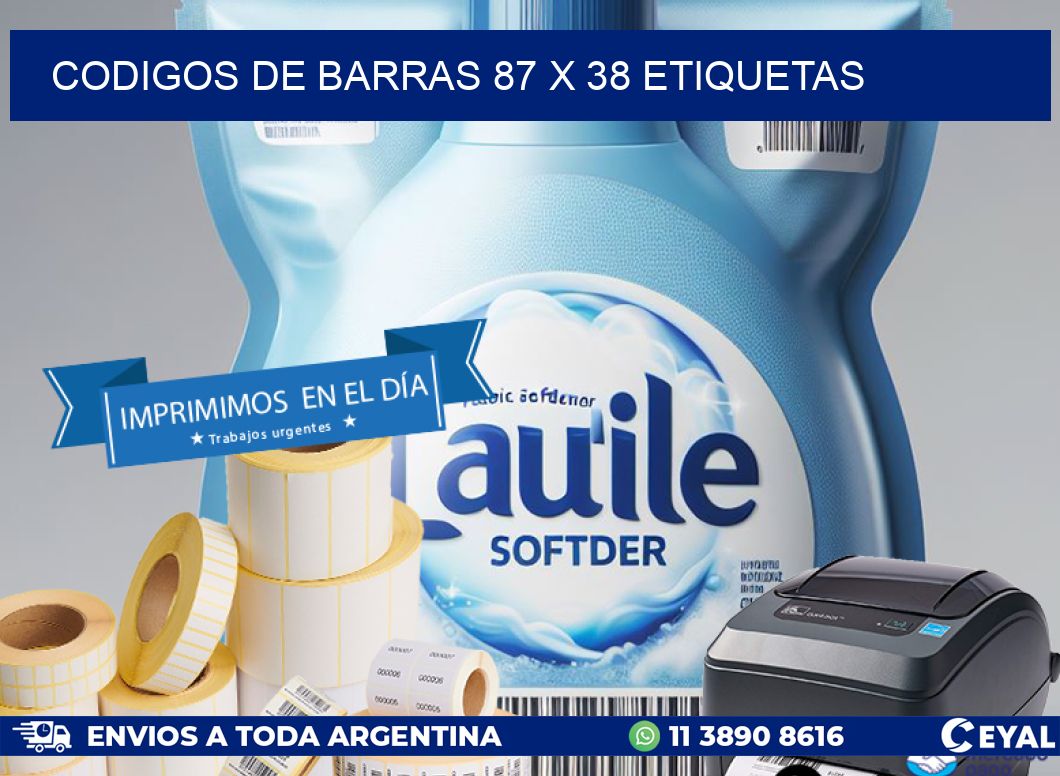 codigos de barras 87 x 38 etiquetas