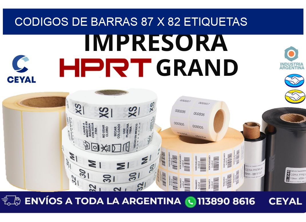 codigos de barras 87 x 82 etiquetas