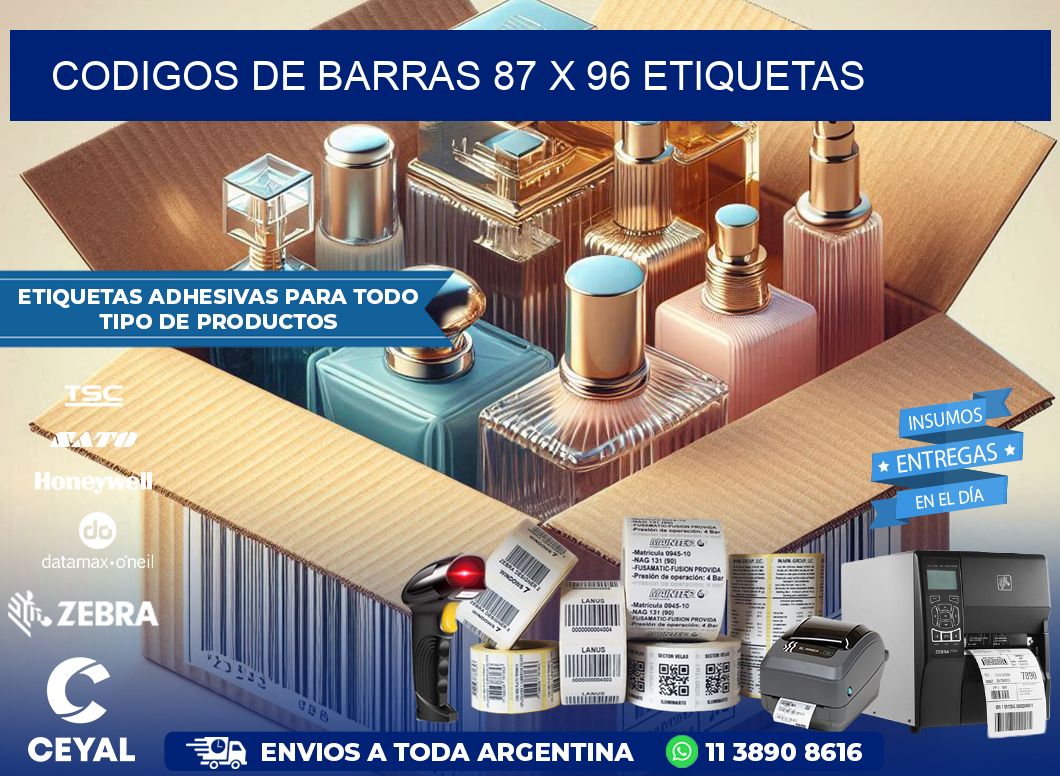 codigos de barras 87 x 96 etiquetas