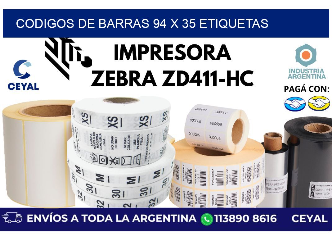 codigos de barras 94 x 35 etiquetas