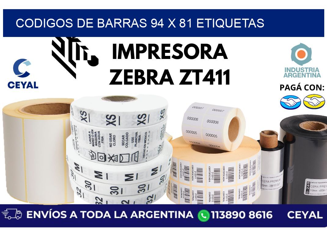 codigos de barras 94 x 81 etiquetas