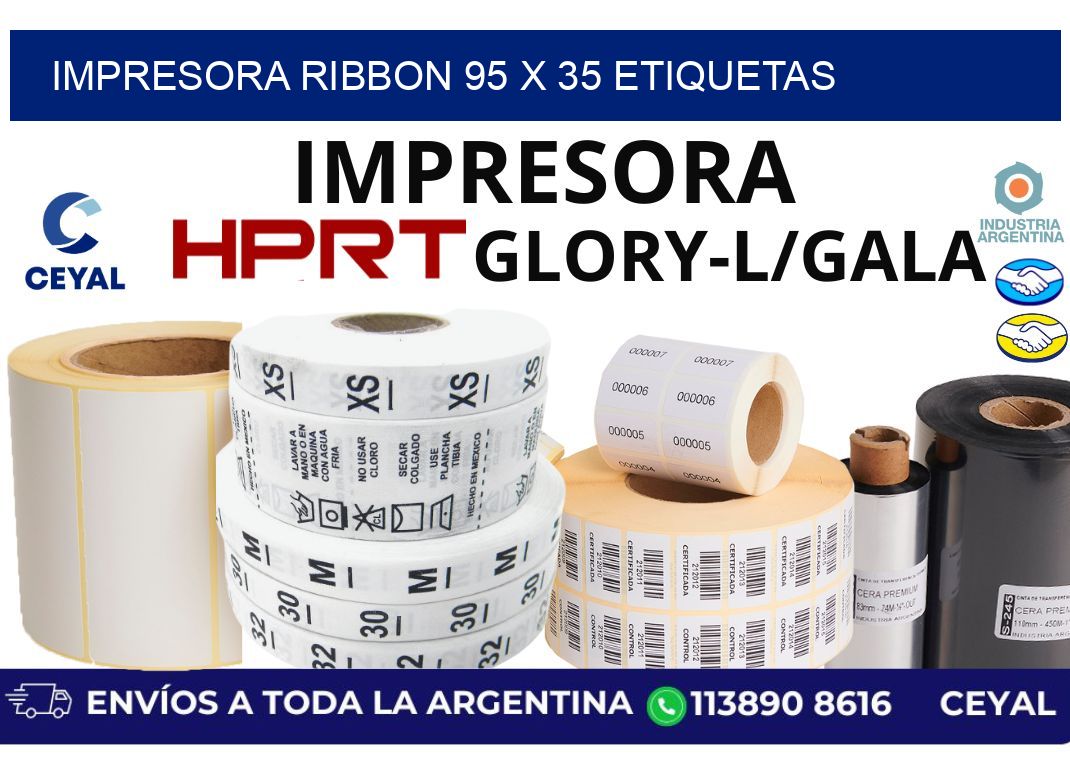 impresora ribbon 95 x 35 etiquetas